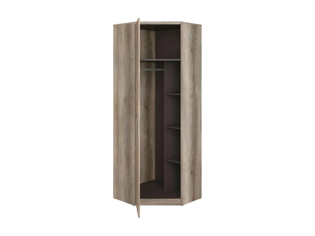 LISETTO | Armoire D'angle Salon Chambre Adulte Et Chambre Ado | Style Moderne | 205,5 X 74,5 X 74,5 Cm | Tringle | Étagères 3 LISETTO | Armoire D'angle Salon Chambre Adulte Et Chambre Ado | Style Moderne | 205,5 X 74,5 X 74,5 Cm | Tringle | Étagères – Image 3