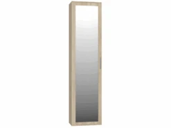 ATARA | Armoire D'entrée Avec Grand Miroir | 180x50x35 Cm | Deux étagÚres + Porte-cintres | Meuble D'entrée