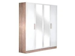 PREEM - Armoire 4 Portes Avec Miroir Central -Fren Soldes Boutique armoire et dressing 10058545