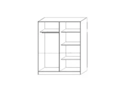 PREEM - Armoire 4 Portes Avec Miroir Central -Fren Soldes Boutique armoire et dressing 10058547