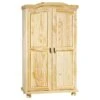 OLIVER - Armoire 2 Portes + Penderie Bois Massif Naturel