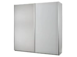 IZIA BLANCHE - Armoire 2 Portes Coulissantes Avec Miroir