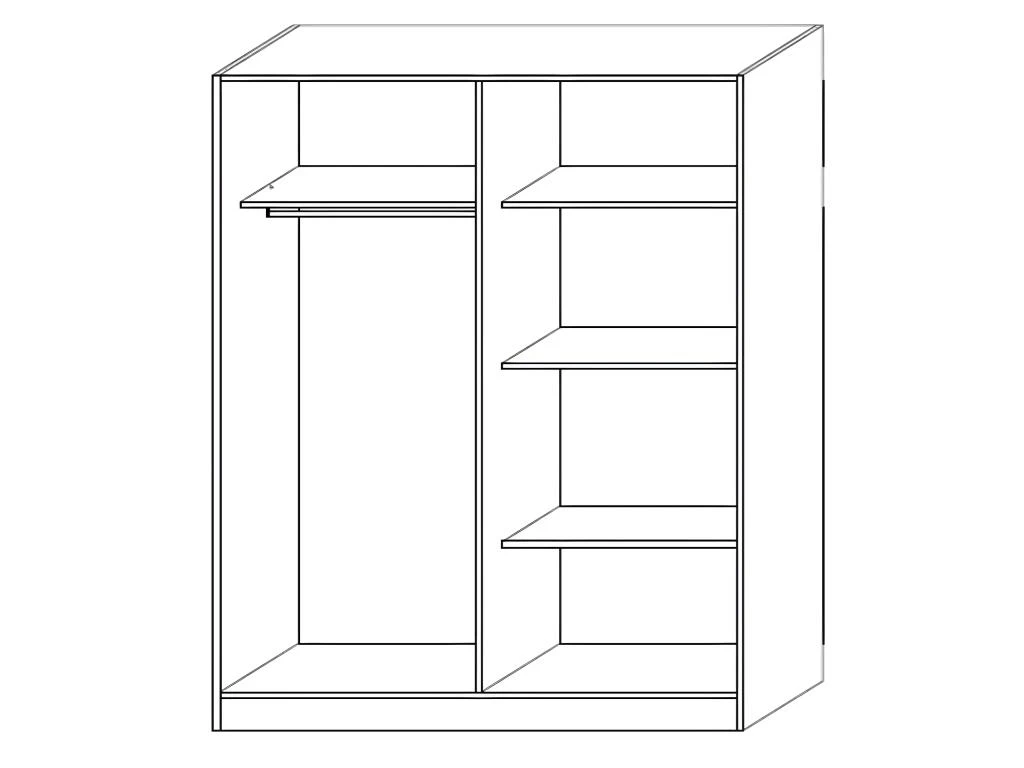 IZIA GRISE - Armoire 2 Portes Coulissantes Avec Miroir 3 IZIA GRISE - Armoire 2 Portes Coulissantes Avec Miroir – Image 3