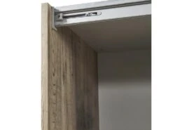 IRISA - Armoire 2 Portes Coulissantes 217cm Aspect Bois -Fren Soldes Boutique armoire et dressing 10059189