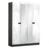 RAKHAM - Armoire 4 Portes Avec Miroir Central