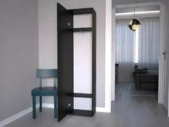 ATARA | Armoire D'entrée Avec Grand Miroir | 180x50x35 Cm | Deux étagères + Porte-cintres à L'intérieur | Meubles D'entrée -Fren Soldes Boutique armoire et dressing 10059345