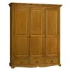 Armoire Penderie Pin Miel 3 Portes 3 T