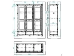 Armoire Penderie Pin Miel 3 Portes 3 T 5 Armoire Penderie Pin Miel 3 Portes 3 T -Fren Soldes Boutique armoire et dressing 10060357