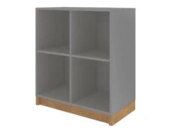 Rayonnage Bas Gris Mat Haut 76 Cm 4 Niches -Fren Soldes Boutique armoire et dressing 10060409