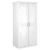 ALASKA - Armoire 2 Portes + Penderie Bois Massif Vernis Blanc