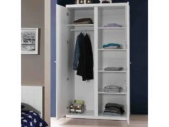 DEBBIE - Armoire 2 Portes Laquée Blanche -Fren Soldes Boutique armoire et dressing 10479401