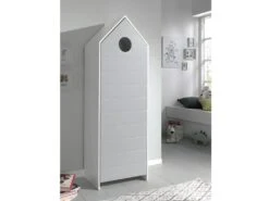 HAVRE - Armoire Cabane De Plage Grise 1 Porte -Fren Soldes Boutique armoire et dressing 10506981