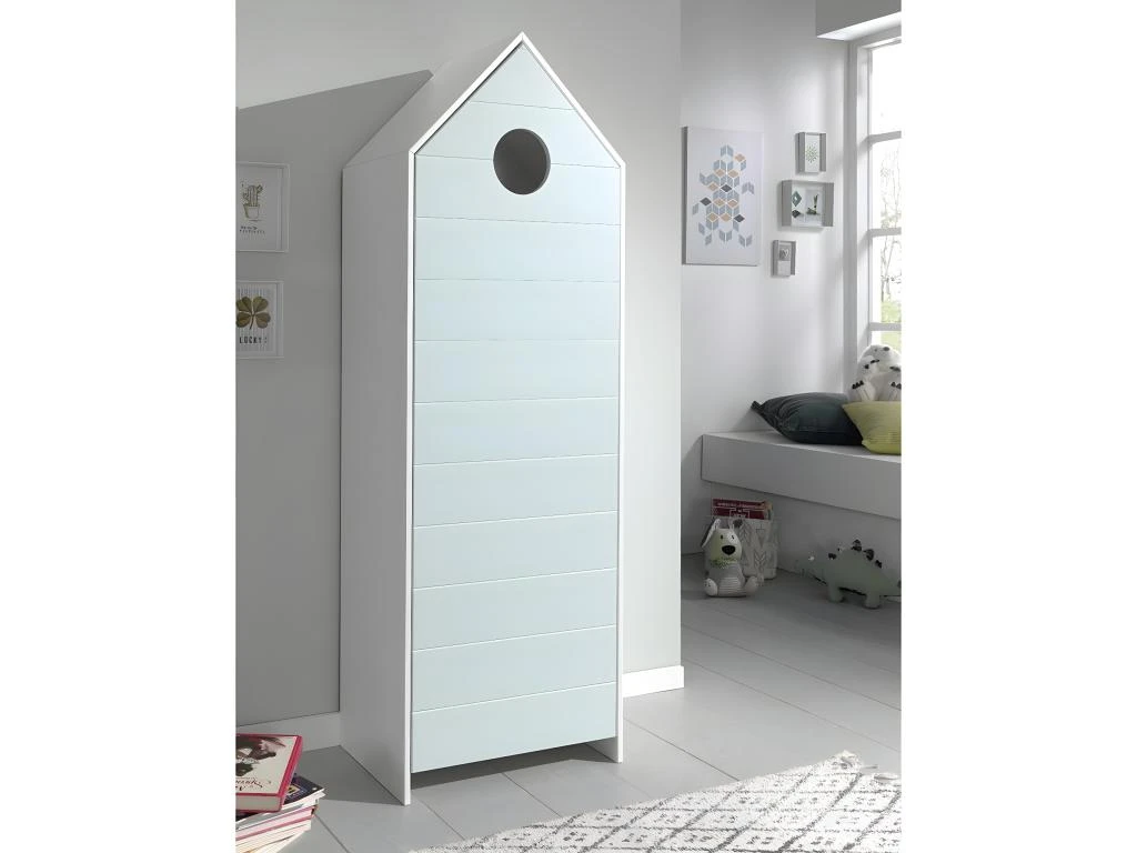 HAVRE - Armoire Cabane De Plage Vert Menthe 1 Porte 5 HAVRE - Armoire Cabane De Plage Vert Menthe 1 Porte – Image 5