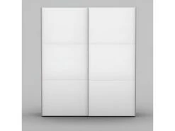 Armoire Design 2 Portes Coulissantes 200cm Couleur Blanc. Collection SMITH -Fren Soldes Boutique armoire et dressing 10560695