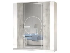 GOYA - Armoire 4 Portes Avec Miroir Central