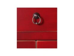 Armoire 4 Portes, 3 Tiroirs Rouge Meuble Chinois - PEKIN -Fren Soldes Boutique armoire et dressing 11144081