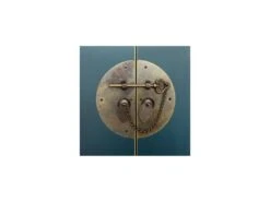 Armoire Lingère 2 Portes, 2 Tiroirs Bleue Meuble Chinois - PEKIN -Fren Soldes Boutique armoire et dressing 11144263