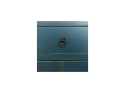 Armoire Lingère 2 Portes, 2 Tiroirs Bleue Meuble Chinois - PEKIN -Fren Soldes Boutique armoire et dressing 11144265