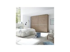 Armoire 2 Portes Coulissantes Noyer Clair/Argile - ANIECE -Fren Soldes Boutique armoire et dressing 11144781