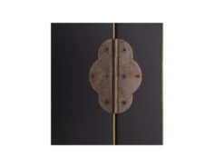 Armoire Lingère 2 Portes, 2 Tiroirs Noire Meuble Chinois - PEKIN -Fren Soldes Boutique armoire et dressing 12072419