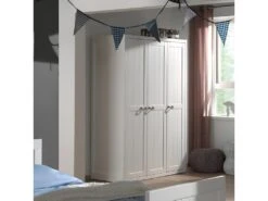 LAZIO - Armoire 3 Portes Effet Lambris Poignées Corde 7 LAZIO - Armoire 3 Portes Effet Lambris Poignées Corde -Fren Soldes Boutique armoire et dressing 12350581