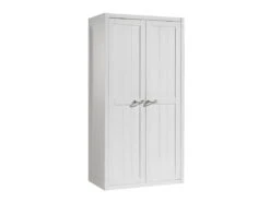 LAZIO - Armoire 2 Portes Effet Lambris Poignées Corde 5 LAZIO - Armoire 2 Portes Effet Lambris Poignées Corde -Fren Soldes Boutique armoire et dressing 12350587