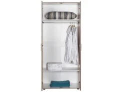 Armoire 2 Portes 187X80X47Cm Blanc - Venprodin