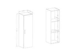 Armoire Suspendue Collection CORK. Coloris Gris Anthracite. -Fren Soldes Boutique armoire et dressing 12551347