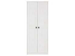 Armoire RESIDENCIA En Pin Lasuré Blanc, Penderie Pour Vêtements Style Mexicain Avec 2 Portes -Fren Soldes Boutique armoire et dressing 12853309