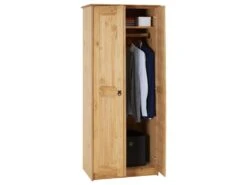 Armoire BARRIO En Pin Massif Style Mexicain, Penderie Pour Vêtements Avec 2 Portes, Finition Teintée/cirée 8 Armoire BARRIO En Pin Massif Style Mexicain, Penderie Pour Vêtements Avec 2 Portes, Finition Teintée/cirée -Fren Soldes Boutique armoire et dressing 12853361