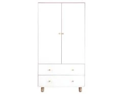 Armoire Enfant Gabby Blanc Et Bois -Fren Soldes Boutique armoire et dressing 13076465