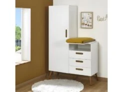 Armoire à Langer Zahia Blanc 10 Armoire à Langer Zahia Blanc -Fren Soldes Boutique armoire et dressing 13076479