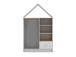 KAINA - Dressing Cabane Enfant MDF Et Pin Coloris Blanc Et Naturel 8 KAINA - Dressing Cabane Enfant MDF Et Pin Coloris Blanc Et Naturel -Fren Soldes Boutique armoire et dressing 13819243