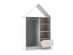 KAINA - Dressing Cabane Enfant MDF Et Pin Coloris Blanc Et Naturel 9 KAINA - Dressing Cabane Enfant MDF Et Pin Coloris Blanc Et Naturel -Fren Soldes Boutique armoire et dressing 13819245