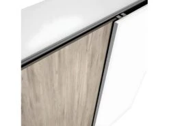 ILONA - Armoire Penderie 2 Portes Coulissantes Effet Chêne Clair Et Blanc Mat -Fren Soldes Boutique armoire et dressing 13855553