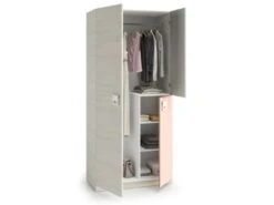 Armoire Penderie Enfant 3 Portes L90 X H200 Cm