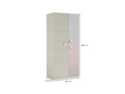 Armoire Penderie Enfant 3 Portes L90 X H200 Cm 9 Armoire Penderie Enfant 3 Portes L90 X H200 Cm -Fren Soldes Boutique armoire et dressing 14661219