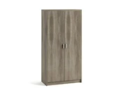 Armoire, Collection TOLLY, 2 Portes, 75x150 Cm, Coloris Chêne Sonoma