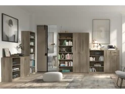 Armoire, Collection TOLLY, 2 Portes, 75x150 Cm, Coloris Chêne Sonoma -Fren Soldes Boutique armoire et dressing 15893107