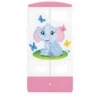 Armoire Enfant Éléphant 2 Portes 1 Tiroir De Rangement - Rose