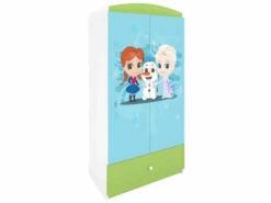 Armoire Enfant La Reine Des Neiges 2 Portes 1 Tiroir De Rangement - Vert -Fren Soldes Boutique armoire et dressing 17566831