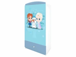Armoire Enfant La Reine Des Neiges 2 Portes 1 Tiroir De Rangement - Bleu -Fren Soldes Boutique armoire et dressing 17567089