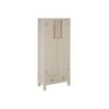 Armoire Lingère 2 Portes 6 Tiroirs Bois/Taupe - QINGDAO