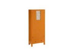 Armoire Lingère 2 Portes 6 Tiroirs Bois/Orange - QINGDAO