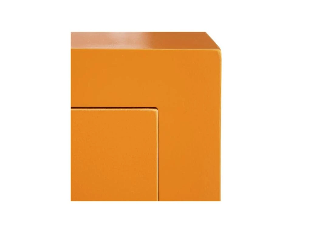 Armoire Lingère 2 Portes 6 Tiroirs Bois/Orange - QINGDAO 4 Armoire Lingère 2 Portes 6 Tiroirs Bois/Orange - QINGDAO – Image 4