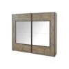 Armoire 2 Portes Coulissantes 245 Teinte Chêne Moyen - NIKITO