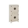 Armoire 4 Portes, 3 Tiroirs Blanc Cassé Meuble Chinois - PEKIN