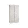 Armoire 2 Portes 3 étagères Bois/Blanc Taille M - LANPA