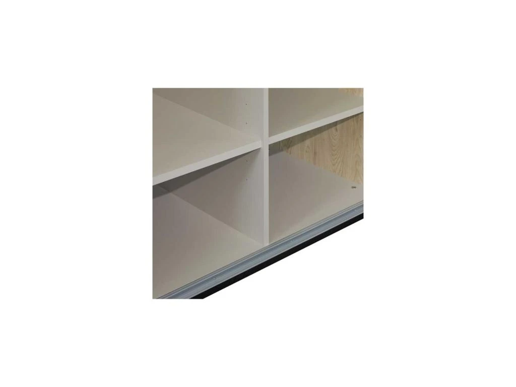 Armoire 2 Portes Coulissantes 280 Cm Chêne + LEDs - LOPEL 5 Armoire 2 Portes Coulissantes 280 Cm Chêne + LEDs - LOPEL – Image 5