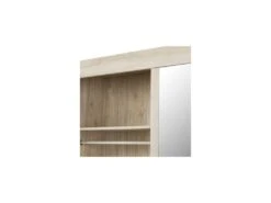 Armoire 3 Portes Avec Miroir Chêne Délavé - YVI -Fren Soldes Boutique armoire et dressing 17632777